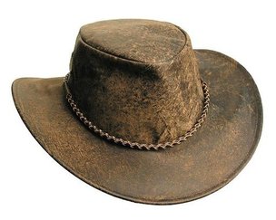 Kakadu Traders Australia Bulldog Leather Hat shapeable BrimClearance